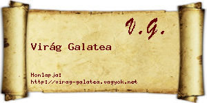 Virág Galatea névjegykártya