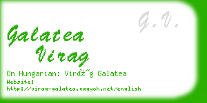 galatea virag business card